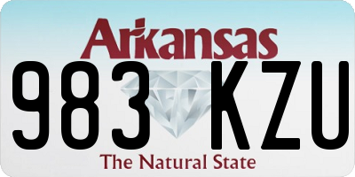 AR license plate 983KZU