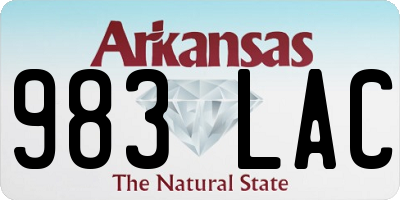AR license plate 983LAC
