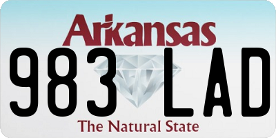 AR license plate 983LAD
