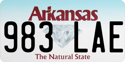 AR license plate 983LAE