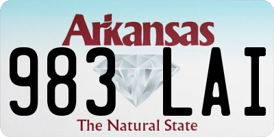 AR license plate 983LAI