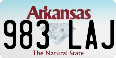 AR license plate 983LAJ