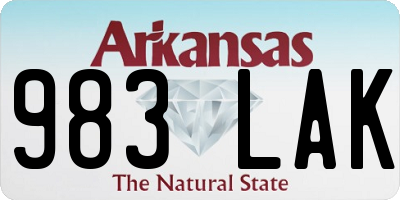 AR license plate 983LAK