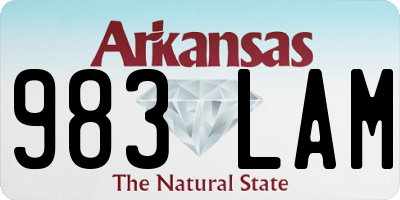 AR license plate 983LAM