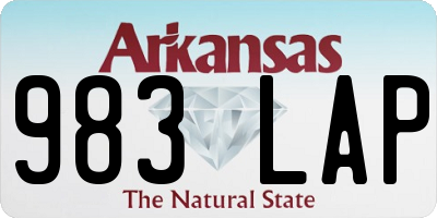 AR license plate 983LAP