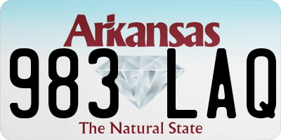 AR license plate 983LAQ