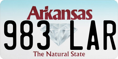 AR license plate 983LAR
