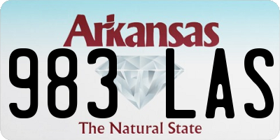 AR license plate 983LAS