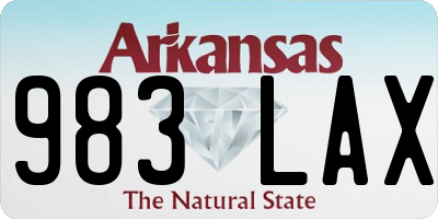 AR license plate 983LAX