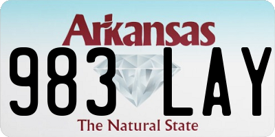 AR license plate 983LAY