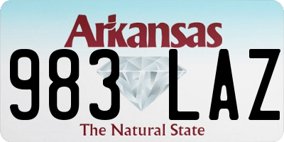 AR license plate 983LAZ