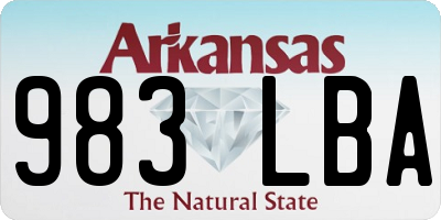 AR license plate 983LBA