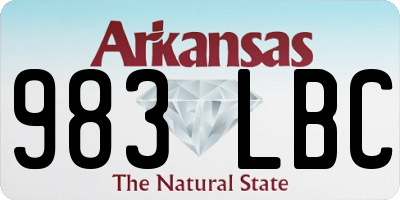 AR license plate 983LBC