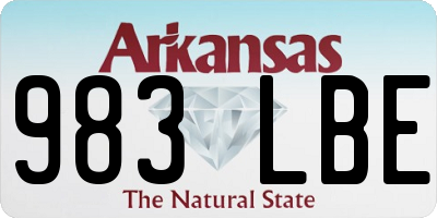 AR license plate 983LBE