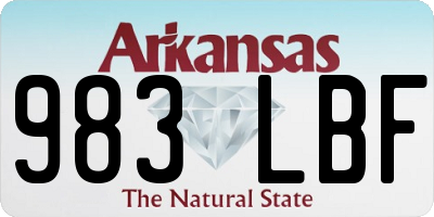 AR license plate 983LBF