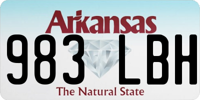 AR license plate 983LBH