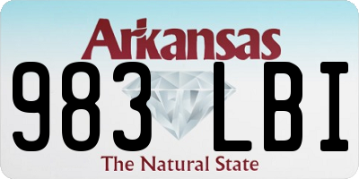 AR license plate 983LBI