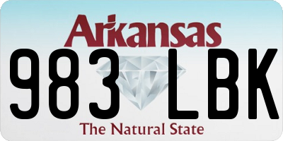 AR license plate 983LBK
