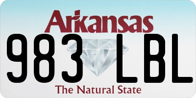AR license plate 983LBL