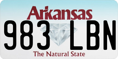 AR license plate 983LBN