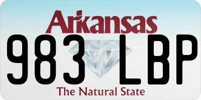 AR license plate 983LBP