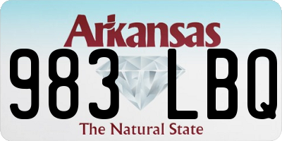 AR license plate 983LBQ