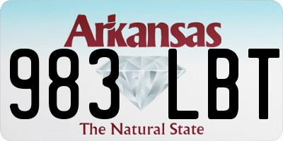 AR license plate 983LBT