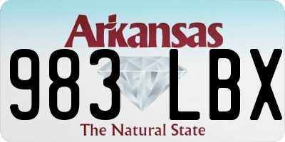 AR license plate 983LBX