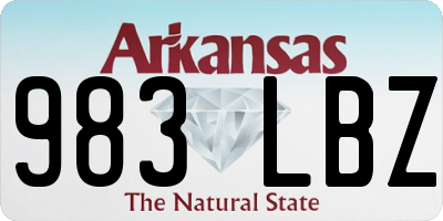 AR license plate 983LBZ