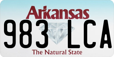 AR license plate 983LCA