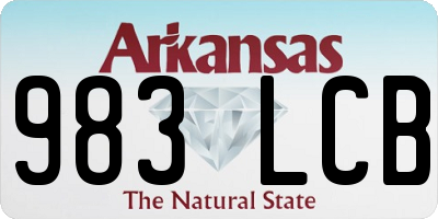 AR license plate 983LCB