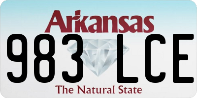 AR license plate 983LCE