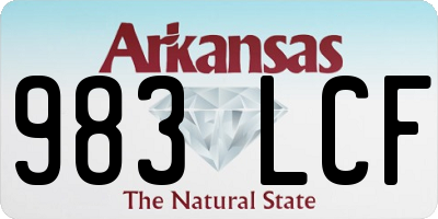AR license plate 983LCF