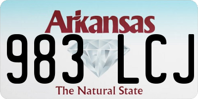AR license plate 983LCJ