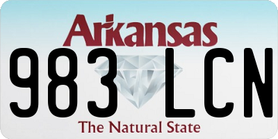AR license plate 983LCN