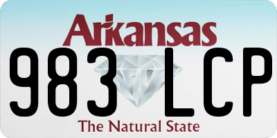 AR license plate 983LCP