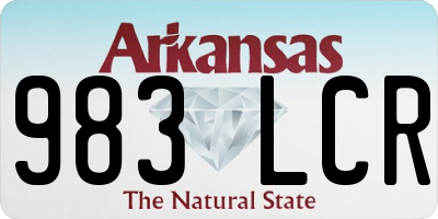 AR license plate 983LCR