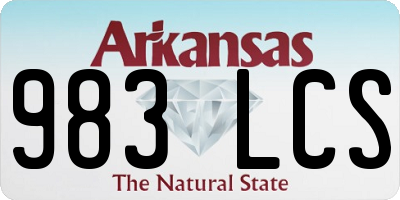 AR license plate 983LCS