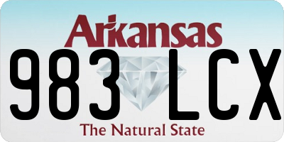 AR license plate 983LCX