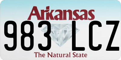 AR license plate 983LCZ