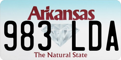 AR license plate 983LDA