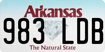 AR license plate 983LDB