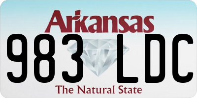 AR license plate 983LDC