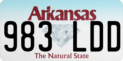 AR license plate 983LDD