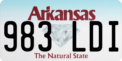 AR license plate 983LDI