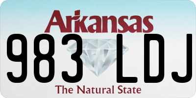 AR license plate 983LDJ
