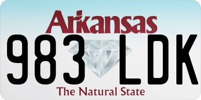 AR license plate 983LDK
