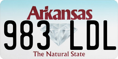 AR license plate 983LDL