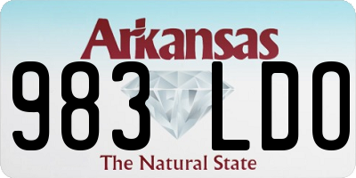 AR license plate 983LDO