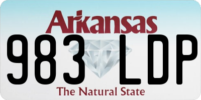 AR license plate 983LDP